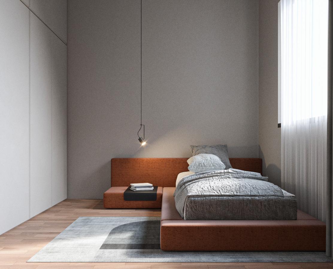 Twin bedroom render