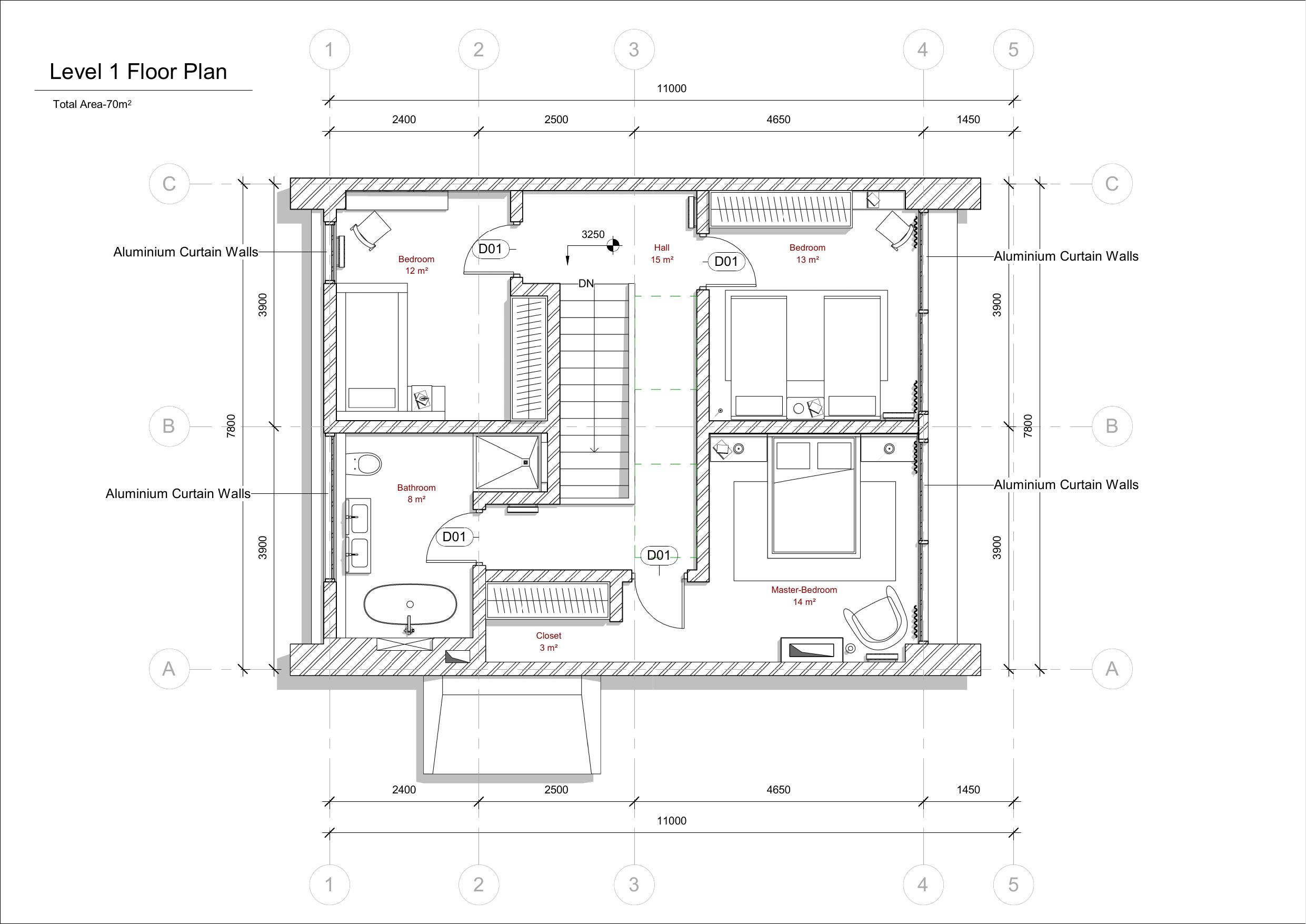 Level one floor plan